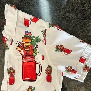 RSVLTs - Bloody Mary - Sunday Funday - Short Sleeve Button Down - Medium